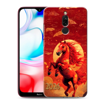 Силиконовый чехол на Xiaomi RedMi 8 с принтом Новый год Силиконовый чехол на Xiaomi RedMi 8 с принтом Новый год