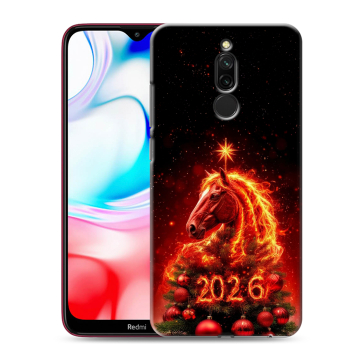 Силиконовый чехол на Xiaomi RedMi 8 с принтом Новый год Силиконовый чехол на Xiaomi RedMi 8 с принтом Новый год