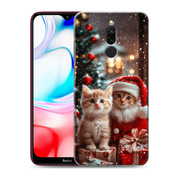 Силиконовый чехол на Xiaomi RedMi 8 с принтом Новый год Силиконовый чехол на Xiaomi RedMi 8 с принтом Новый год