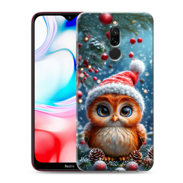 Силиконовый чехол на Xiaomi RedMi 8 с принтом Новый год Силиконовый чехол на Xiaomi RedMi 8 с принтом Новый год