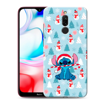 Силиконовый чехол на Xiaomi RedMi 8 с принтом Стич Новый год Силиконовый чехол на Xiaomi RedMi 8 с принтом Стич Новый год