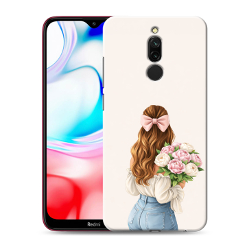 Силиконовый чехол на Xiaomi RedMi 8 с принтом женский Силиконовый чехол на Xiaomi RedMi 8 с принтом женский