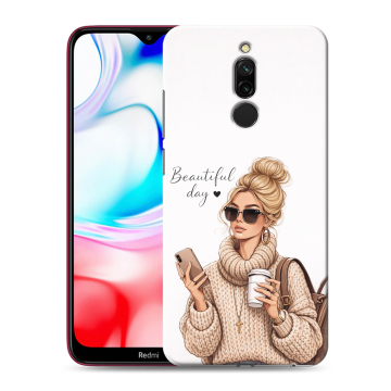 Силиконовый чехол на Xiaomi RedMi 8 с принтом женский Силиконовый чехол на Xiaomi RedMi 8 с принтом женский