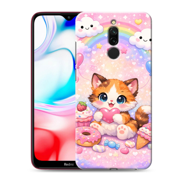 Силиконовый чехол на Xiaomi RedMi 8 с принтом для девочек Силиконовый чехол на Xiaomi RedMi 8 с принтом для девочек