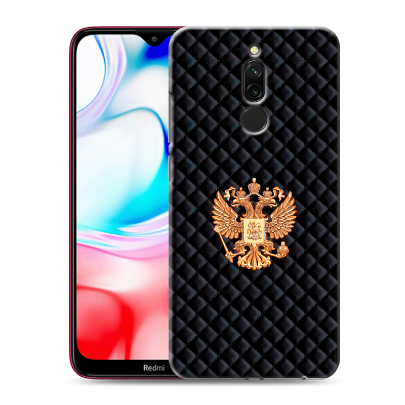 Силиконовый чехол на Xiaomi RedMi 8 с принтом Герб России принт Силиконовый чехол на Xiaomi RedMi 8 с принтом Герб России принт