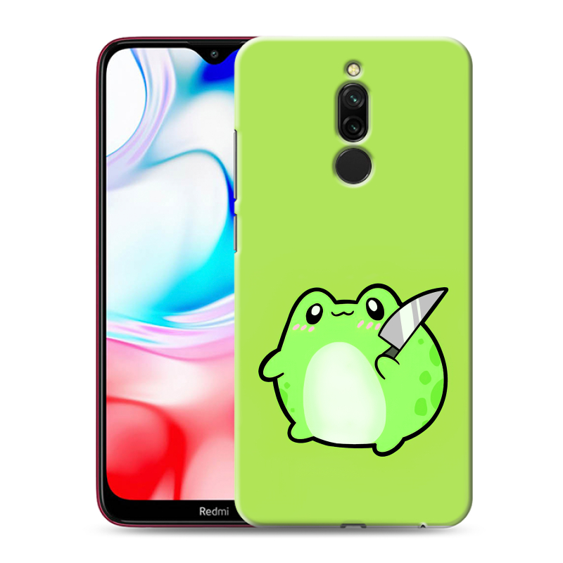 Силиконовый противоударный чехол на Xiaomi RedMi 8 с принтом Лягушенок Силиконовый противоударный чехол на Xiaomi RedMi 8 с принтом Лягушенок