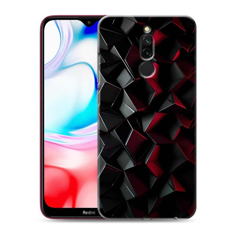 Силиконовый чехол на Xiaomi RedMi 8 с принтом Абстракция Силиконовый чехол на Xiaomi RedMi 8 с принтом Абстракция