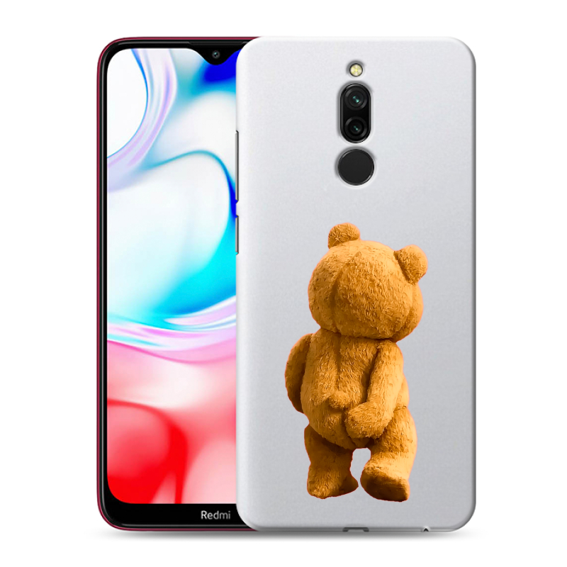 Силиконовый чехол на Xiaomi RedMi 8 с принтом Медведь Силиконовый чехол на Xiaomi RedMi 8 с принтом Медведь