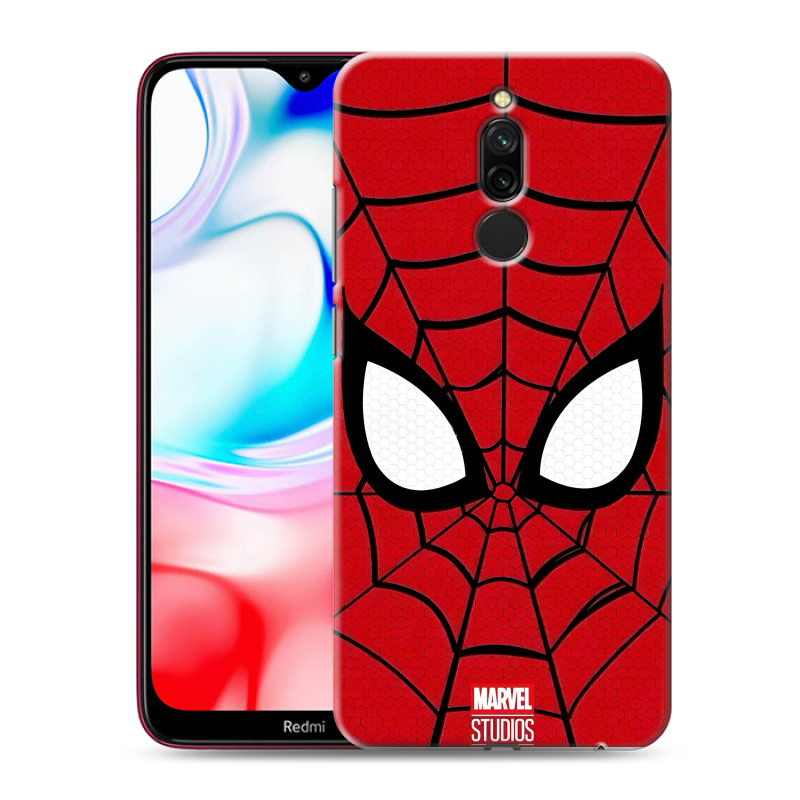 Силиконовый чехол на Xiaomi RedMi 8 с принтом человек паук spiderman Силиконовый чехол на Xiaomi RedMi 8 с принтом человек паук spiderman