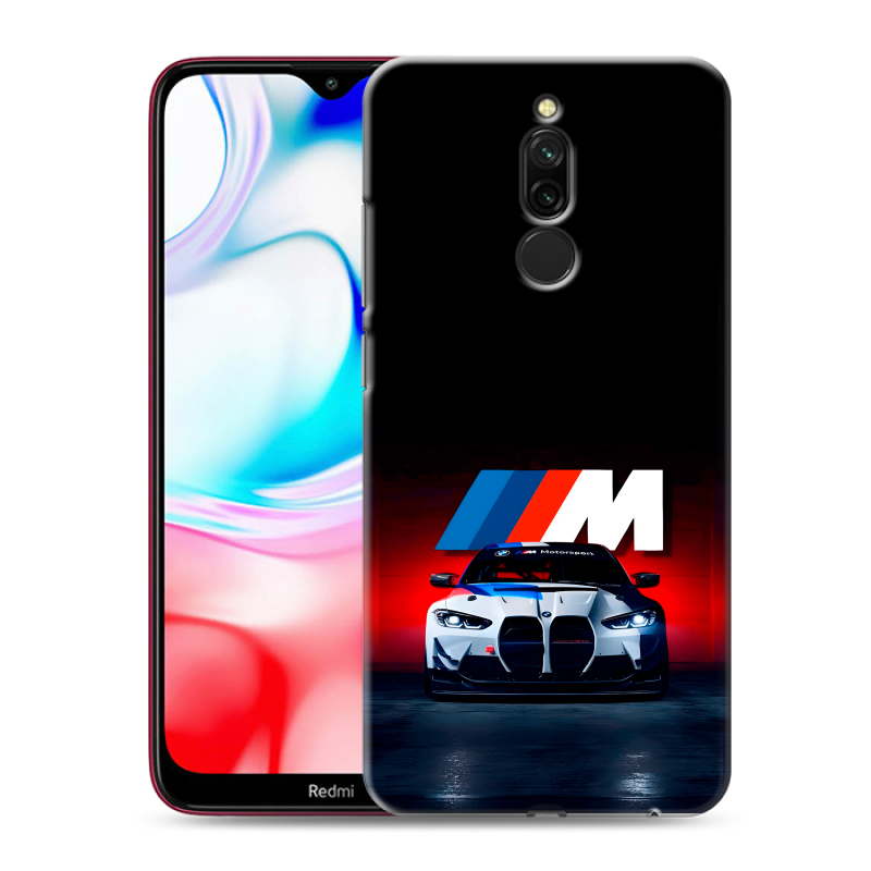 Силиконовый чехол на Xiaomi RedMi 8 с принтом БМВ BMW Силиконовый чехол на Xiaomi RedMi 8 с принтом БМВ BMW