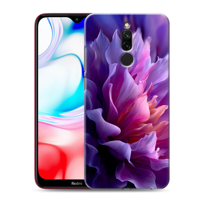 Силиконовый чехол на Xiaomi RedMi 8 с принтом женский цветы Силиконовый чехол на Xiaomi RedMi 8 с принтом женский цветы