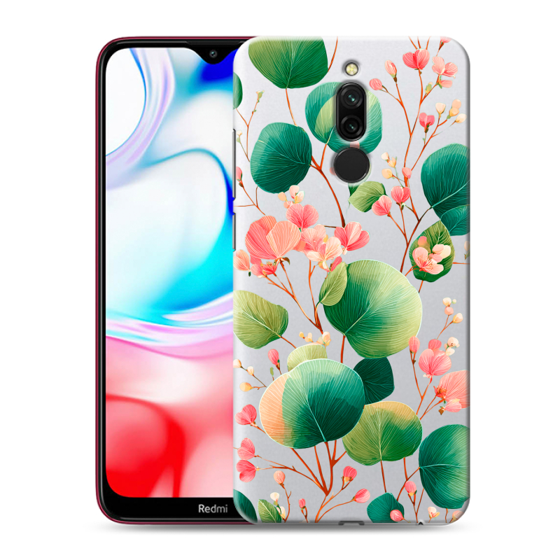 Силиконовый противоударный чехол на Xiaomi RedMi 8 с принтом женский Силиконовый противоударный чехол на Xiaomi RedMi 8 с принтом женский