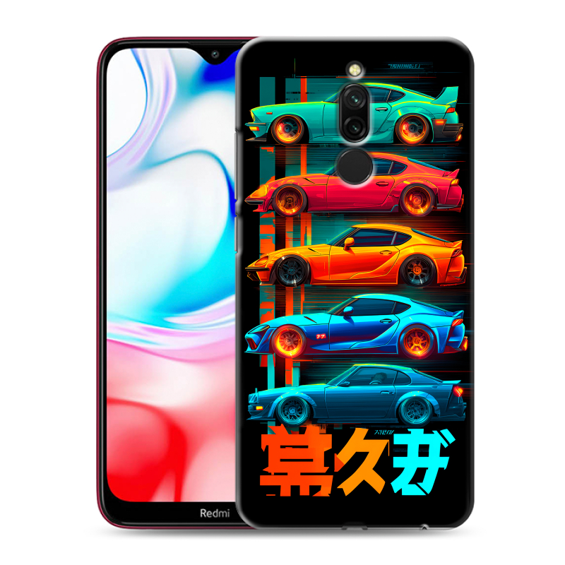 Силиконовый чехол на Xiaomi RedMi 8 с принтом машины тачки Силиконовый чехол на Xiaomi RedMi 8 с принтом машины тачки