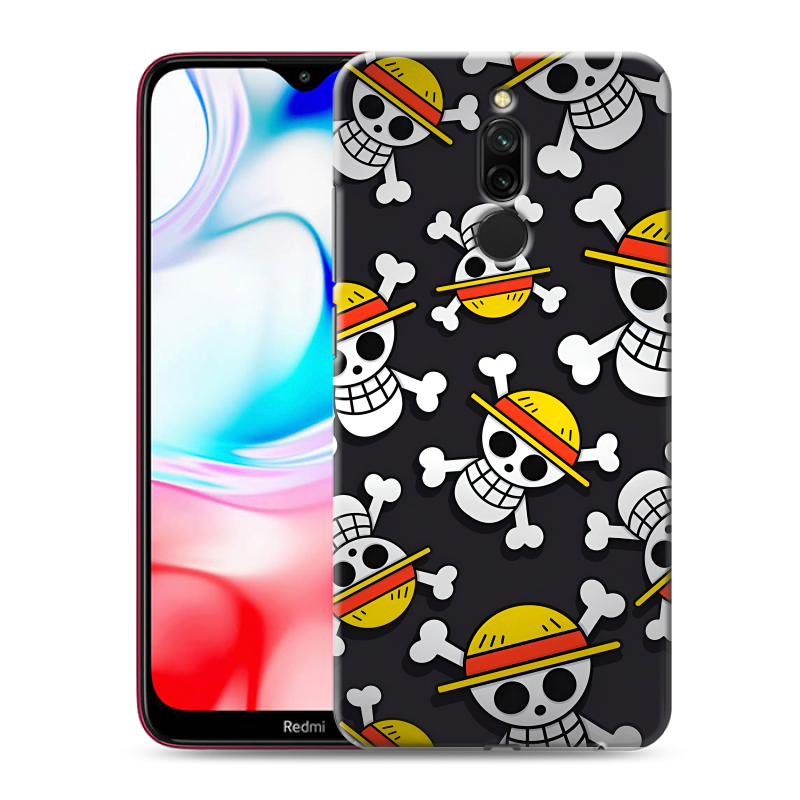 Силиконовый противоударный чехол на Xiaomi RedMi 8 с принтом One Piece Ван Пис Силиконовый противоударный чехол на Xiaomi RedMi 8 с принтом One Piece Ван Пис