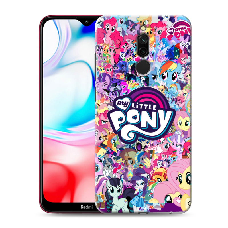 Силиконовый противоударный чехол на Xiaomi RedMi 8 с принтом My little pony Дружба чудо Силиконовый противоударный чехол на Xiaomi RedMi 8 с принтом My little pony Дружба чудо