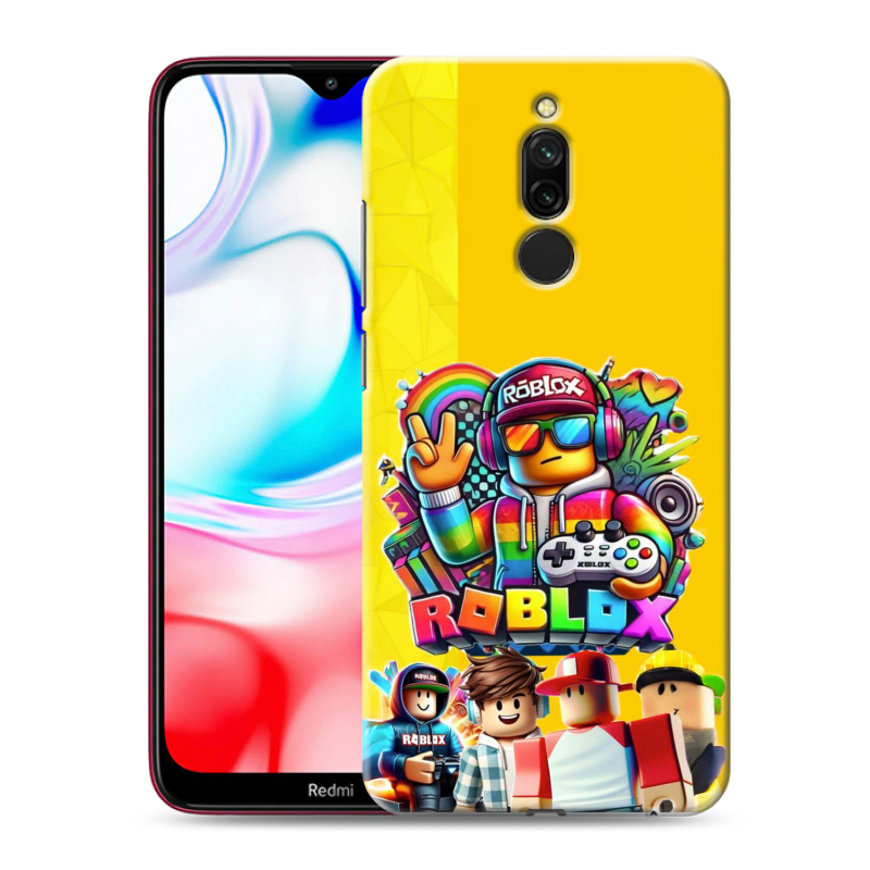 Силиконовый чехол на Xiaomi RedMi 8 с принтом Roblox Роблокс Силиконовый чехол на Xiaomi RedMi 8 с принтом Roblox Роблокс