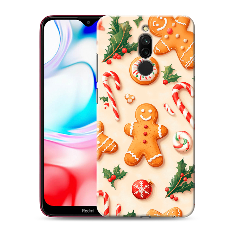 Силиконовый чехол на Xiaomi RedMi 8 с принтом Новый год Силиконовый чехол на Xiaomi RedMi 8 с принтом Новый год