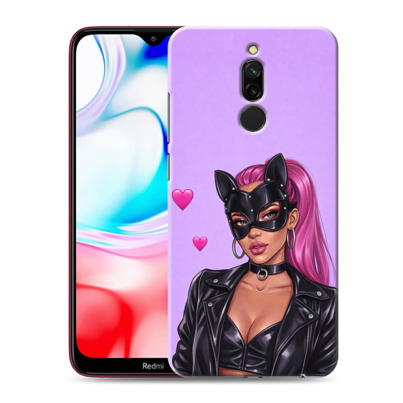 Силиконовый противоударный чехол на Xiaomi RedMi 8 с принтом женский Силиконовый противоударный чехол на Xiaomi RedMi 8 с принтом женский