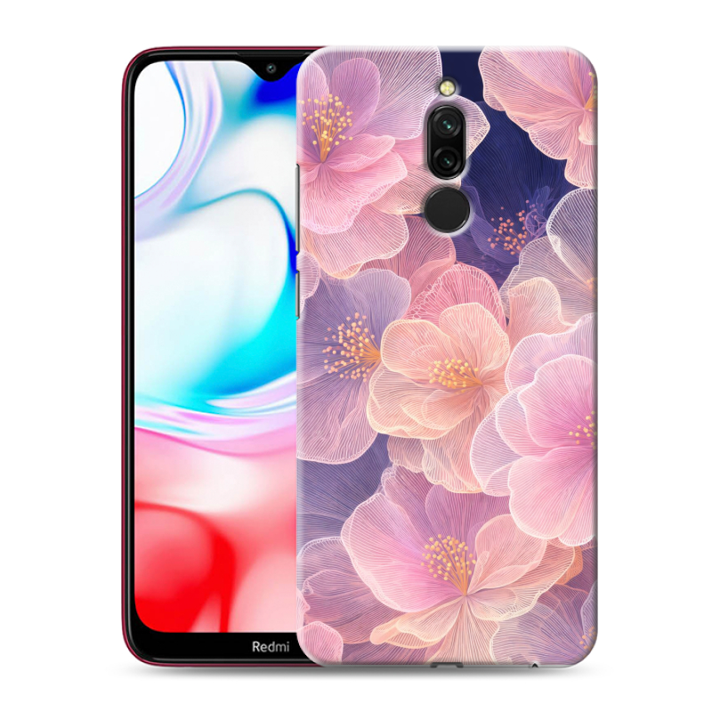 Силиконовый противоударный чехол на Xiaomi RedMi 8 с принтом женский Силиконовый противоударный чехол на Xiaomi RedMi 8 с принтом женский