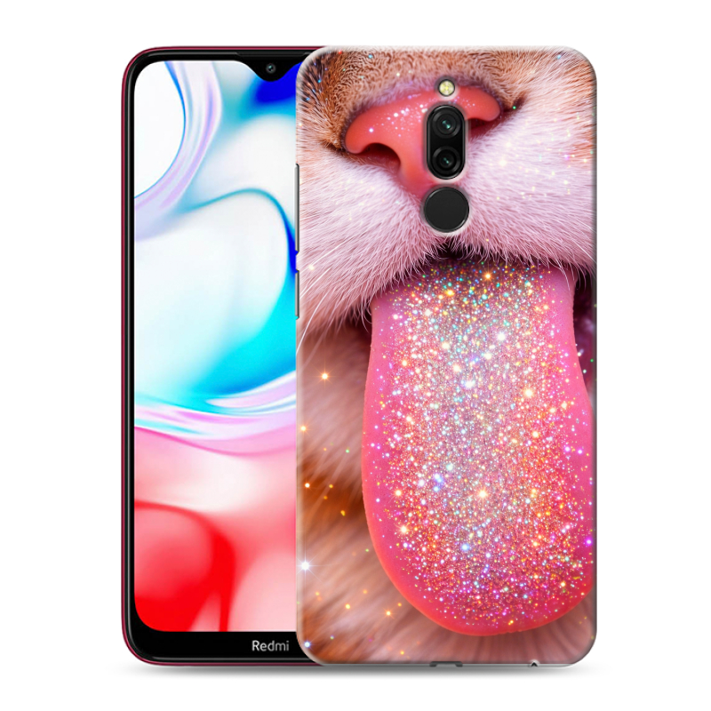 Силиконовый противоударный чехол на Xiaomi RedMi 8 с принтом для девочек Силиконовый противоударный чехол на Xiaomi RedMi 8 с принтом для девочек