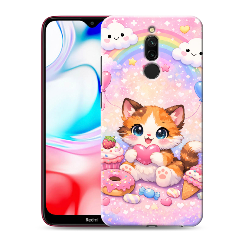 Силиконовый чехол на Xiaomi RedMi 8 с принтом для девочек Силиконовый чехол на Xiaomi RedMi 8 с принтом для девочек