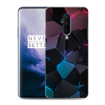 Силиконовый чехол на OnePlus 7T Pro с принтом Геометрия неона