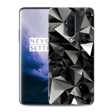 Силиконовый чехол на OnePlus 7T Pro с принтом Черные кристаллы