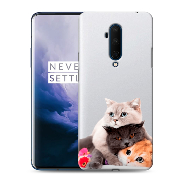 Силиконовый чехол на OnePlus 7T Pro с принтом Кошки