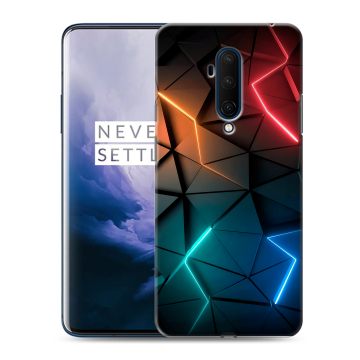 Силиконовый чехол на OnePlus 7T Pro с принтом Абстракция неон