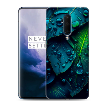 Силиконовый чехол на OnePlus 7T Pro с принтом Листья