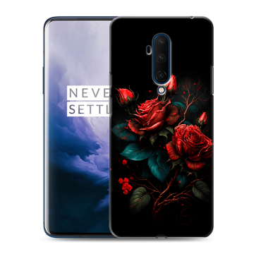 Силиконовый чехол на OnePlus 7T Pro с принтом Розы красные Силиконовый чехол на OnePlus 7T Pro с принтом Розы красные