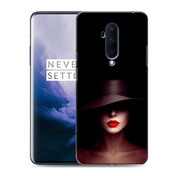 Силиконовый чехол на OnePlus 7T Pro с принтом Девушка в шляпе