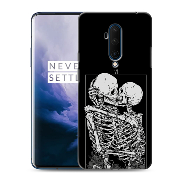 Силиконовый чехол на OnePlus 7T Pro с принтом Поцелуй скелетов