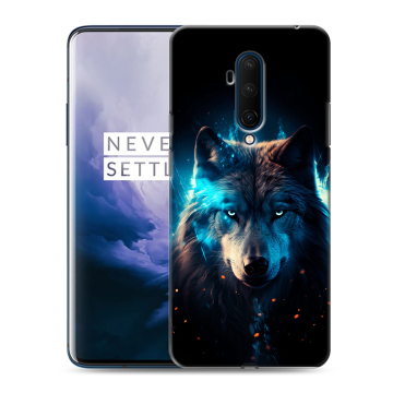 Силиконовый чехол на OnePlus 7T Pro с принтом Волк ночной