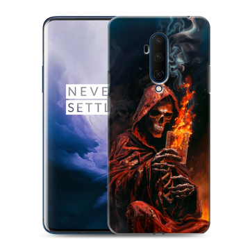 Силиконовый чехол на OnePlus 7T Pro с принтом Скелет и карты
