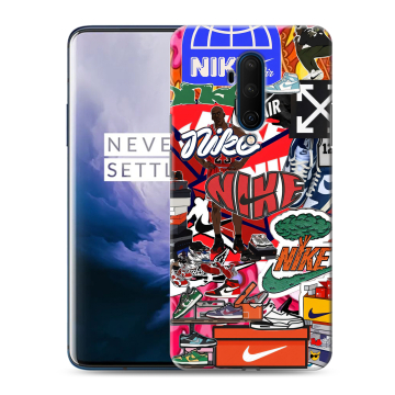 Силиконовый чехол на OnePlus 7T Pro с принтом Найк Nike яркий