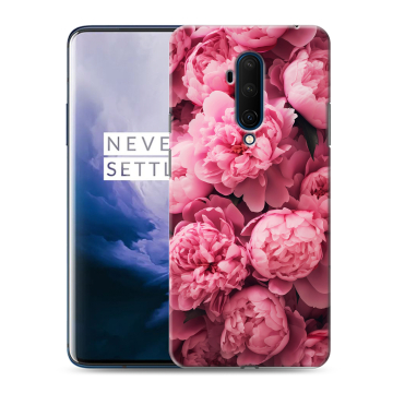 Силиконовый чехол на OnePlus 7T Pro с принтом цветы пионы