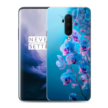 Силиконовый чехол на OnePlus 7T Pro с принтом голубые орхидеи