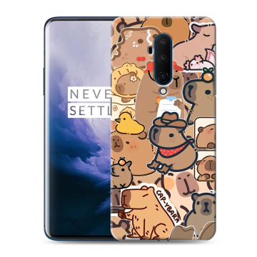 Силиконовый чехол на OnePlus 7T Pro с принтом капибара Силиконовый чехол на OnePlus 7T Pro с принтом капибара