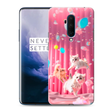 Силиконовый чехол на OnePlus 7T Pro с принтом милые котики