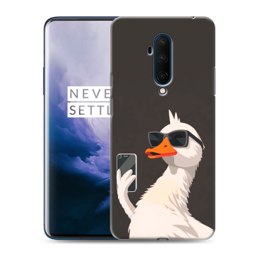 Силиконовый чехол на OnePlus 7T Pro с принтом утка в очках