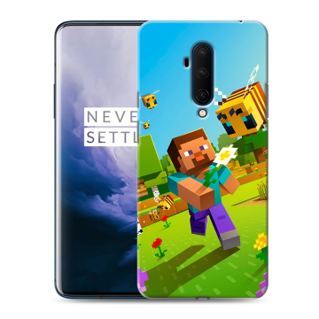 Силиконовый чехол на OnePlus 7T Pro с принтом Майнкрафт Minecraft