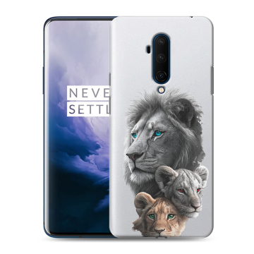 Силиконовый чехол на OnePlus 7T Pro с принтом Львы