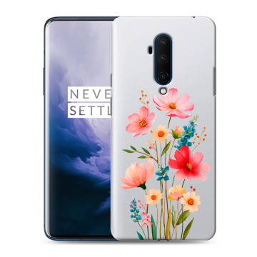 Силиконовый чехол на OnePlus 7T Pro с принтом Цветы