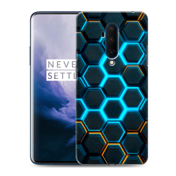 Силиконовый чехол на OnePlus 7T Pro с принтом Неоновые соты