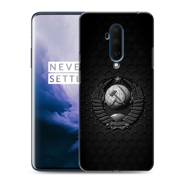 Силиконовый чехол на OnePlus 7T Pro с принтом Герб Флаг СССР