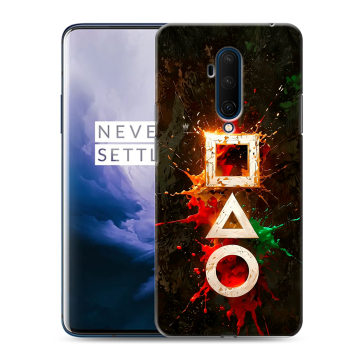 Силиконовый чехол на OnePlus 7T Pro с принтом Squid Game Игра кальмара