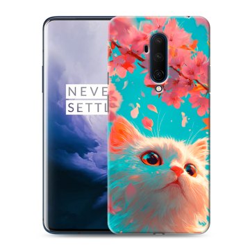 Силиконовый чехол на OnePlus 7T Pro с принтом Красивый кот