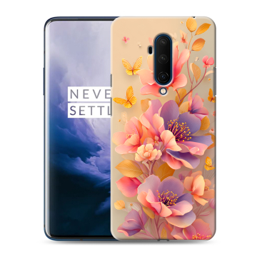 Силиконовый чехол на OnePlus 7T Pro с принтом Цветы и бабочки