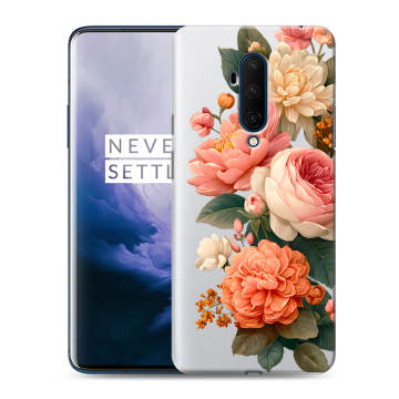 Силиконовый чехол на OnePlus 7T Pro с принтом цветы